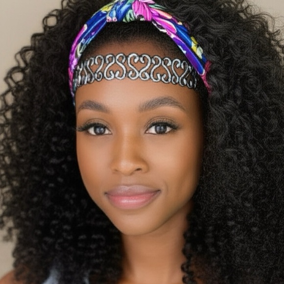 Karen Marie Headband Style Curly Jelly Bandeau - Silver NWOT - Picture 3 of 17